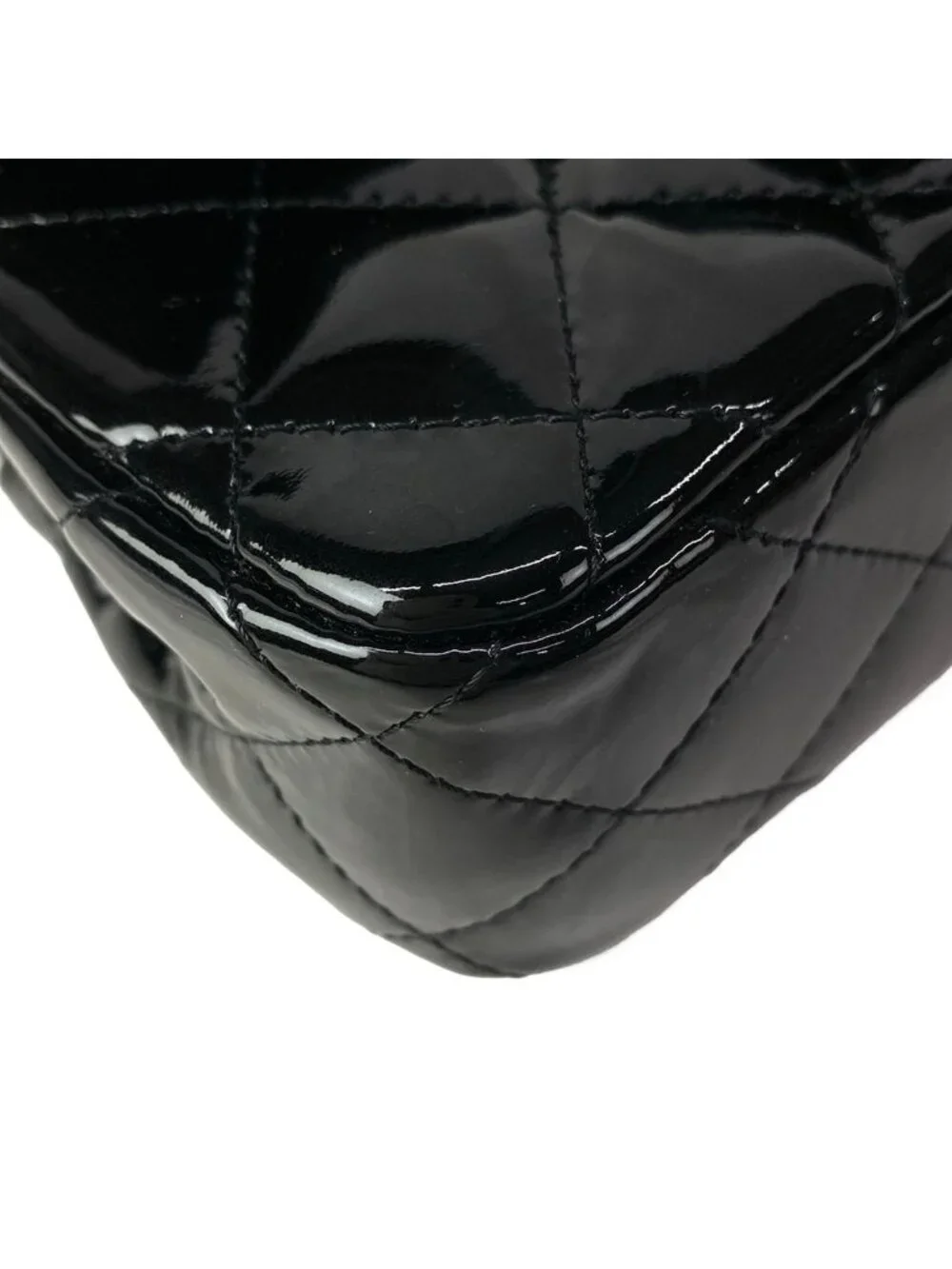 Chanel Shoulder Bag Extra Mini Quilted Black Chain Silver Leather